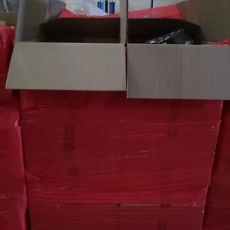 PALLET OF 6 BOXES CONTAINING ASSORTED ITEMS INCLUDING FOLDABLE PET SWIMMING POOL, SLIME KITS, PET WATER CUP, EVA FOAM SHEETS, POTATO RICER, MAIL SORTER 