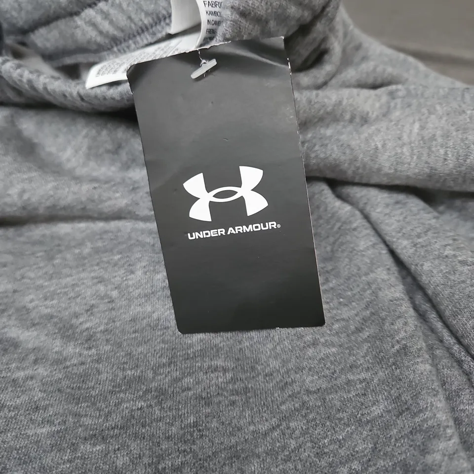 UNDER ARMOUR GREY FLEECE JOGGERS – LARGE