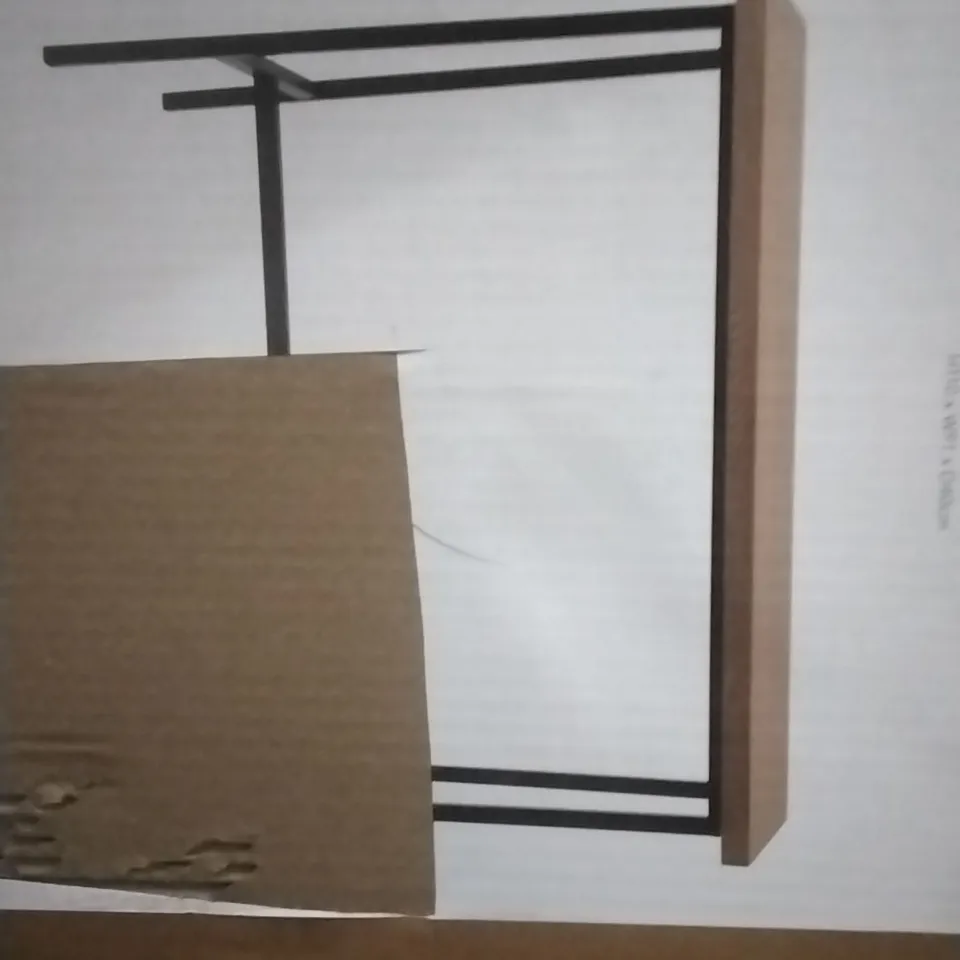 BOXED VIXEN BAR TABLE OAK EFFECT - H110 X W91 X D40 CM 