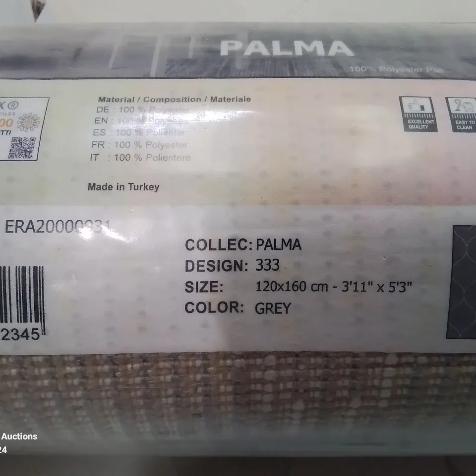 BRAND NEW PACO HOME 333 PALMA 120X160CM GREY RUG