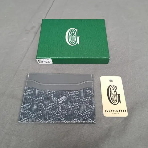 GOYARD PARIS LEATHER CARD HOLDER IN GREY