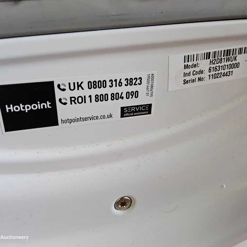 HOTPOINT 8KG CONDENSER TUMBLE DRYER WHITE Model H2D81WUK