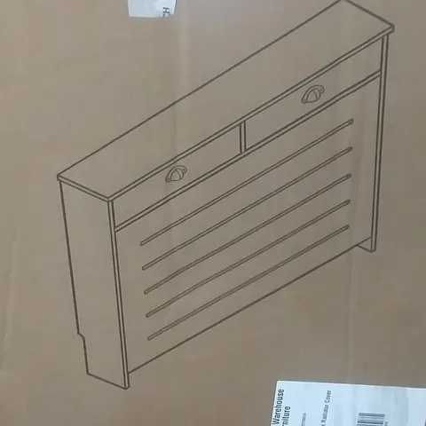 BOXED MEDIUM RADIATOR CABINET IN CREAM AND OAK EFFECT