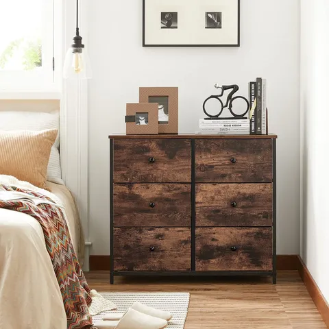 BOXED ABDUR 6-DRAWER CHEST OF DRAWERS (1 BOX)