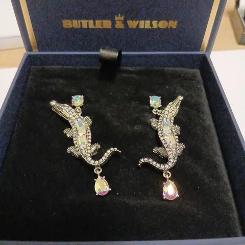 BUTLER & WILSON CROCODILE EARRINGS