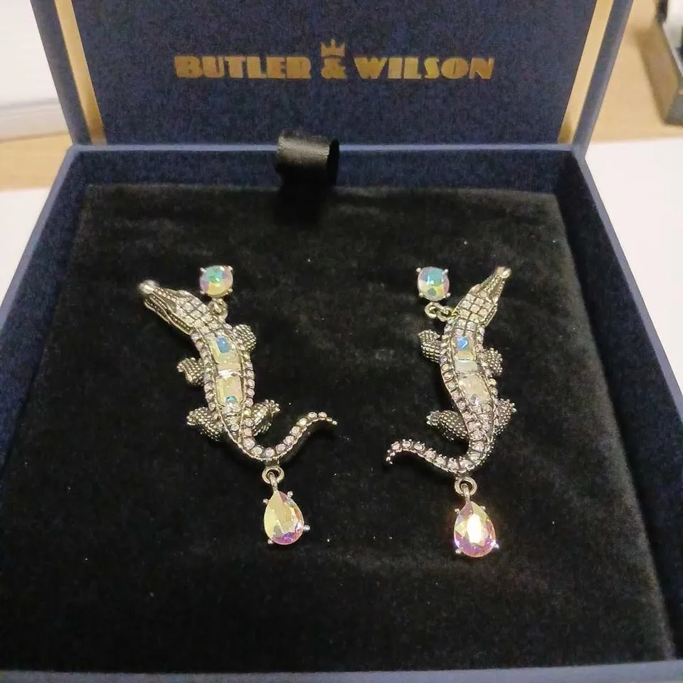 BUTLER & WILSON CROCODILE EARRINGS