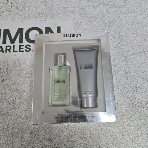 ILLUSION EAU DE PARFUM & BODY WASH FOR HIM GIFT SET (100ML + 100ML)