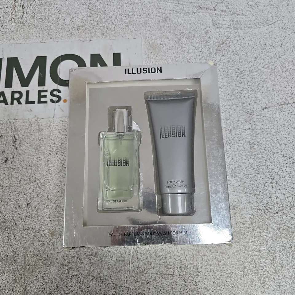 ILLUSION EAU DE PARFUM & BODY WASH FOR HIM GIFT SET (100ML + 100ML)