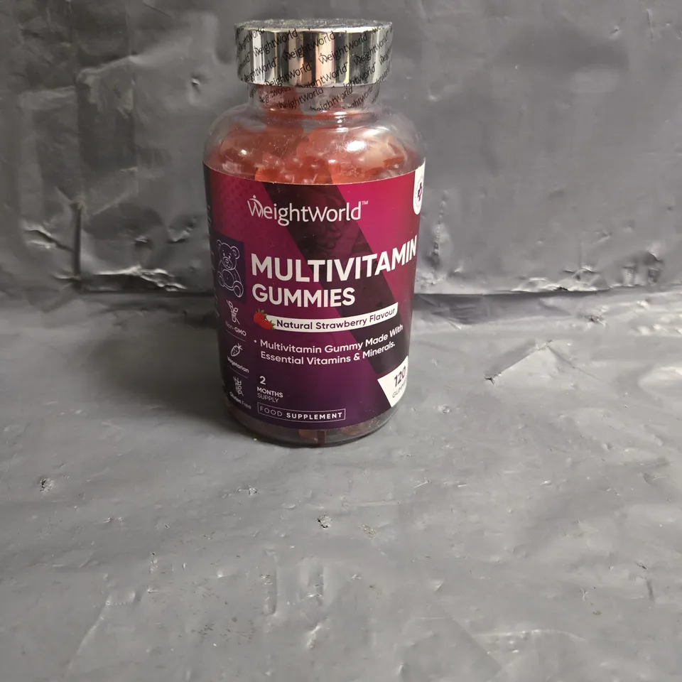 SEALED WEIGHTWORLD MULTIVITAMIN GUMMIES IN STRAWBERRY FLAVOUR 120 GUMMIES