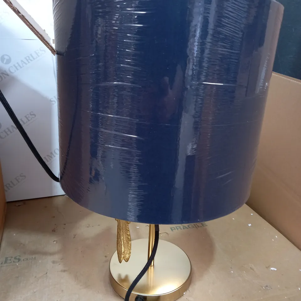 ALISON CORK PARROT TABLE LAMP -- GOLD 