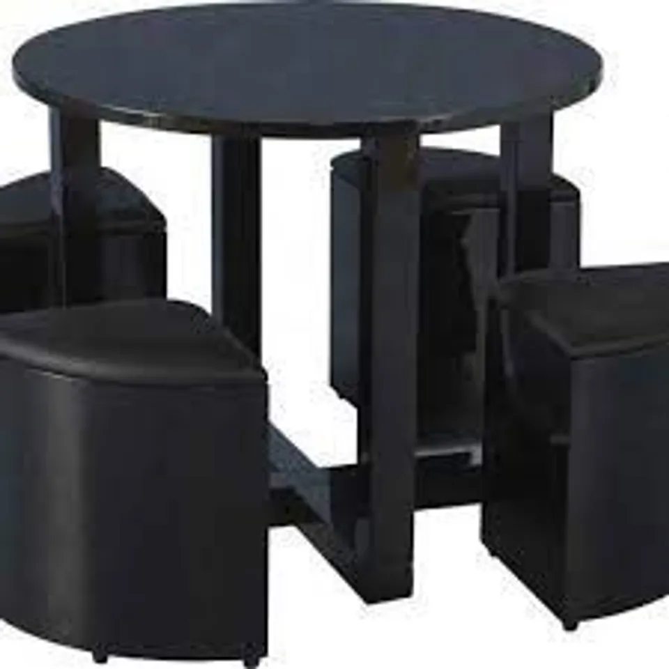 BOXED CHARISMA STOWAWAY DINING SET BACK GLOSS , INCOMPLETE ONLY BOX 3/3 NO BOX 1AND 2