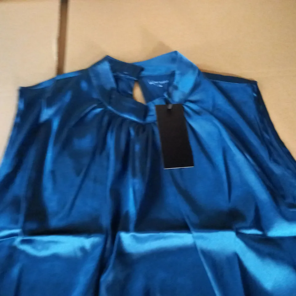 BRAND NEW KINTSUGI WOMENS TEAL SLEEVELESS TOP WITH MAGNETIC FASTENING - 20