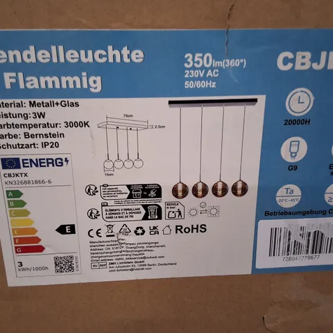 BOXED PENDANT LIGHT 4-LIGHTS 