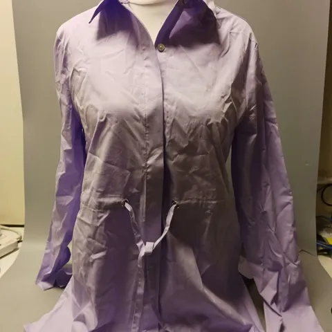 WYNNE COLLECTION LADIES SHIRT WITH TIE FRONT DETAIL LILAC SIZE S
