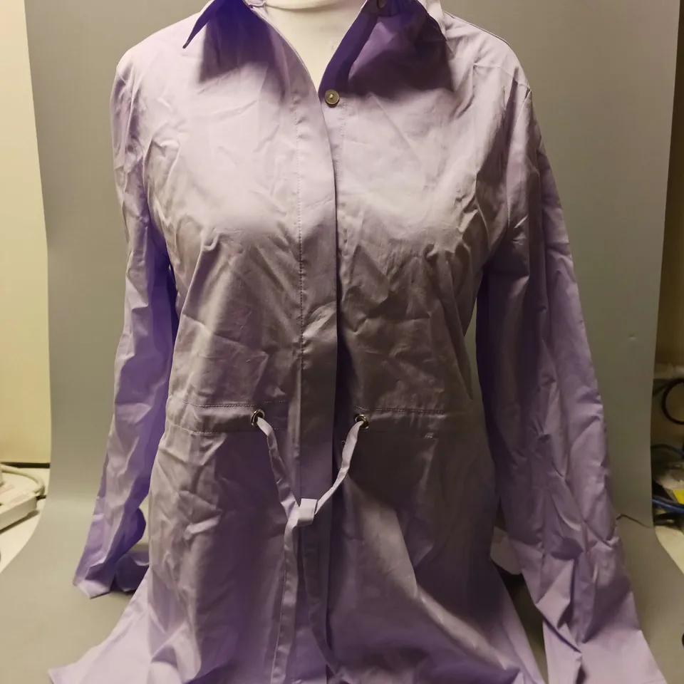 WYNNE COLLECTION LADIES SHIRT WITH TIE FRONT DETAIL LILAC SIZE S