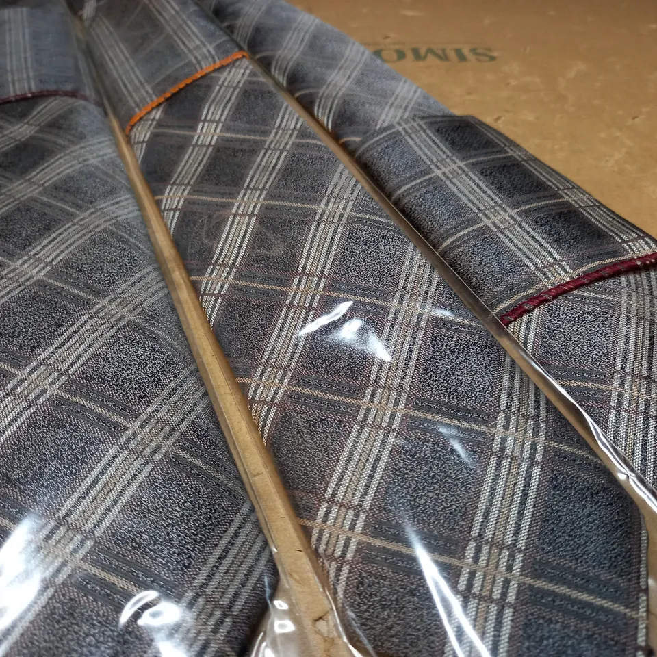 MOSES KUSHNER LOT OF 18 GREY CRISSCROSS TIES