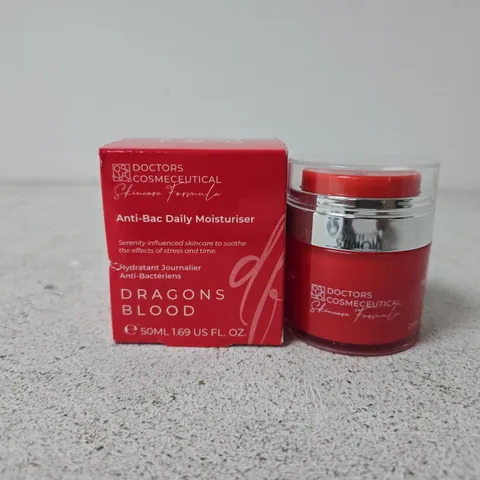 BOXED DOCTORS FORMULA DRAGONS BLOOD ANTI-BAC DAILY MOISTURISER 50ML