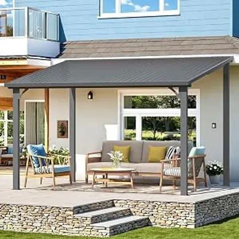 BOXED OUTDOOR PERGOLA HARDTOP GAZEBO