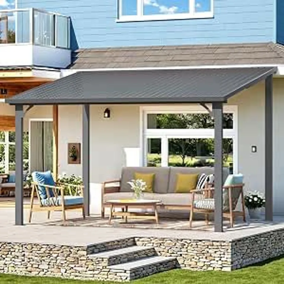 BOXED OUTDOOR PERGOLA HARDTOP GAZEBO