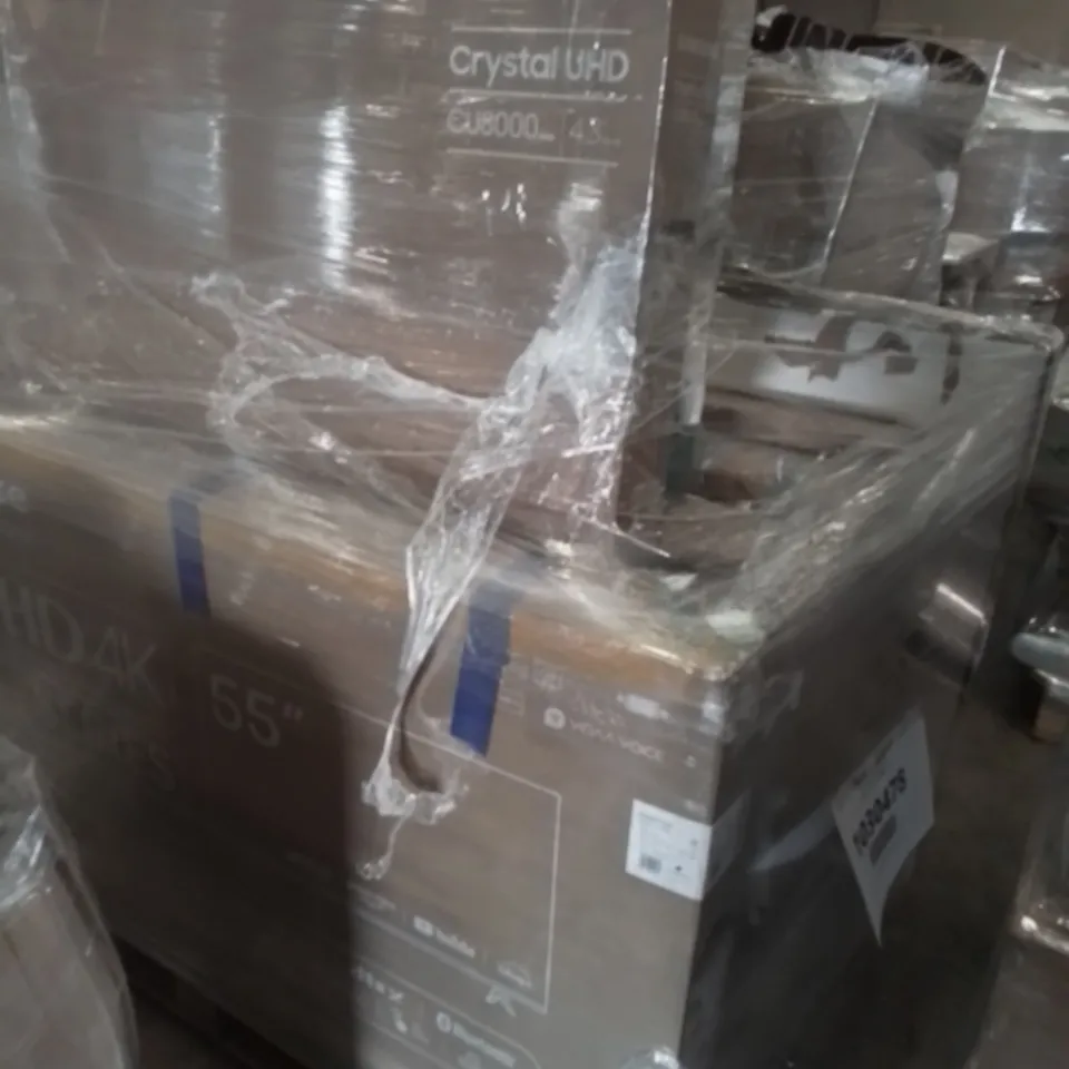 PALLET OF APPROXIMATELY 11 UNPROCESSED RAW RETURN TELEVISIONS TO INCLUDE;