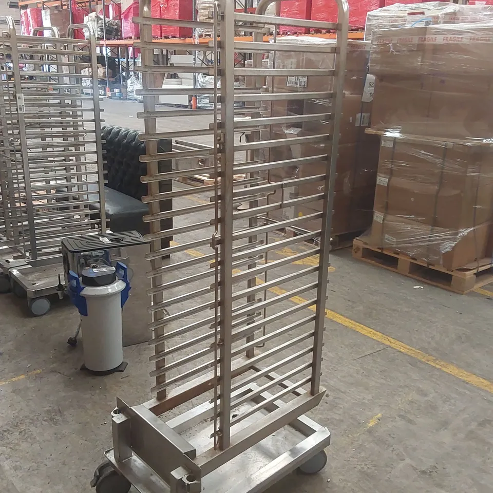 COMMERCIAL-GRADE, HEAVY-DUTY STAINLESS STEEL BAKERY TROLLEY
