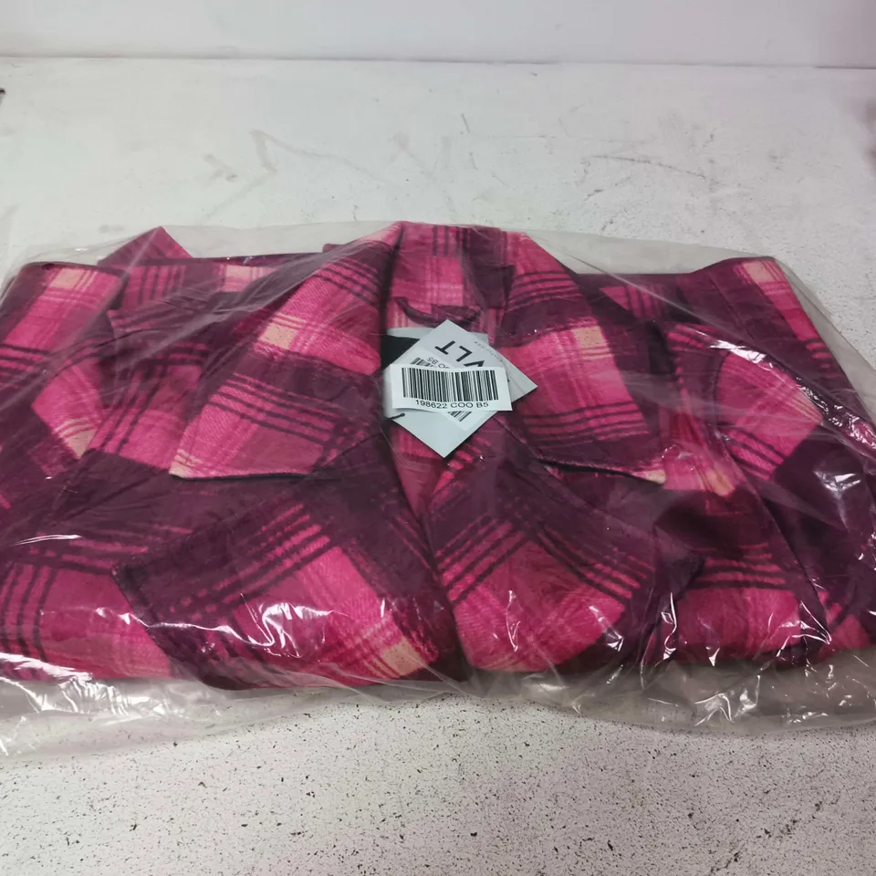 NVLT PINK PLAID COAT – UK SIZE M (MEDIUM) 