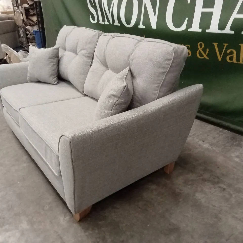 HALSTOW 2 SEATER FABRIC SOFA - SILVER RRP £729