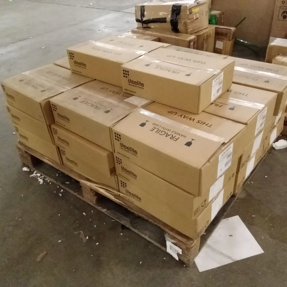 PALLET TO CONTAIN APPROXIMATELY 29 x BOXES STEELITE KOTO NO BAND RECTANGLE PLATES // 6 PLATES PER BOX