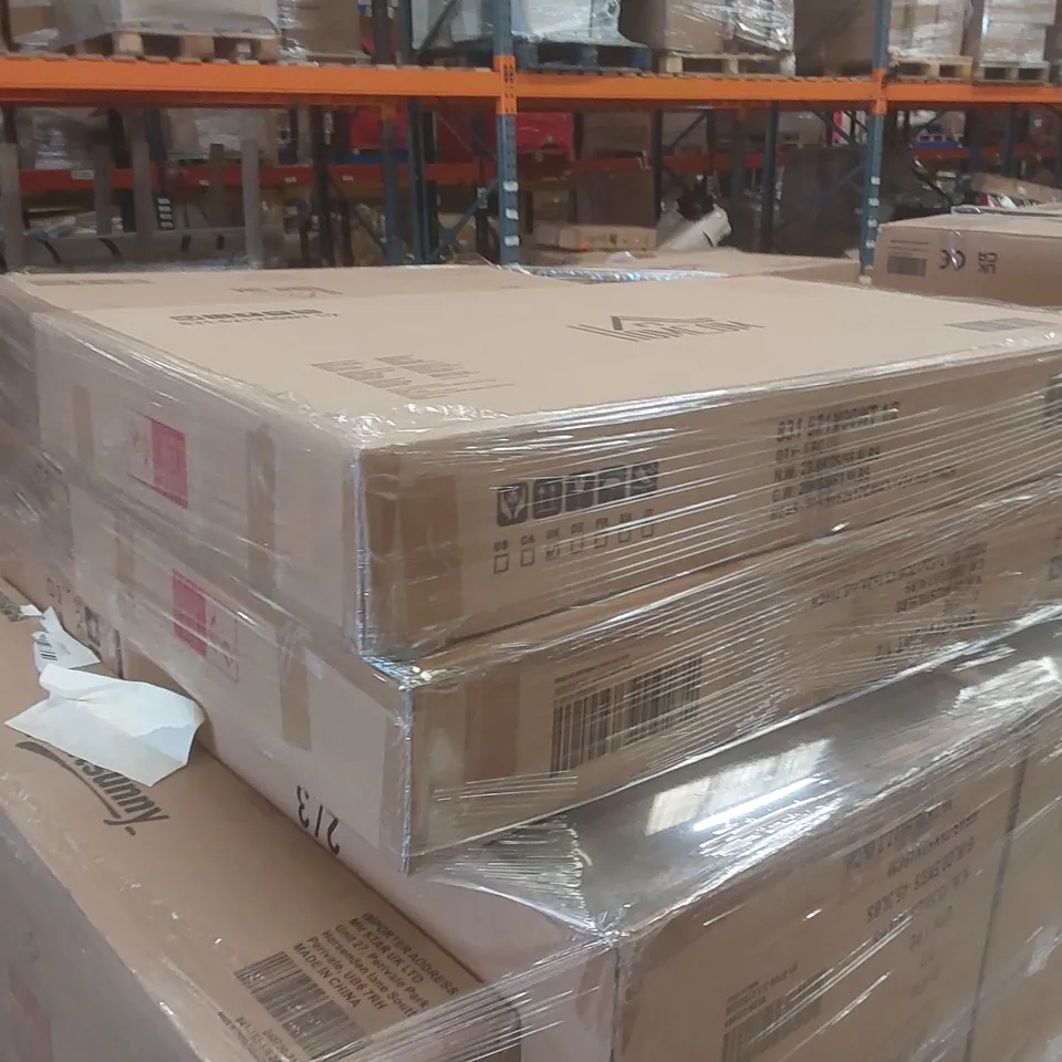 PALLET CONTAINING A VERY LARGE QUANTITY OF ASSORTED DESIGNER FURNITURE PARTS INCLUDING: SIDEBOARD PARTS, BED PARTS, GARDEN FURNITURE PARTS ECT