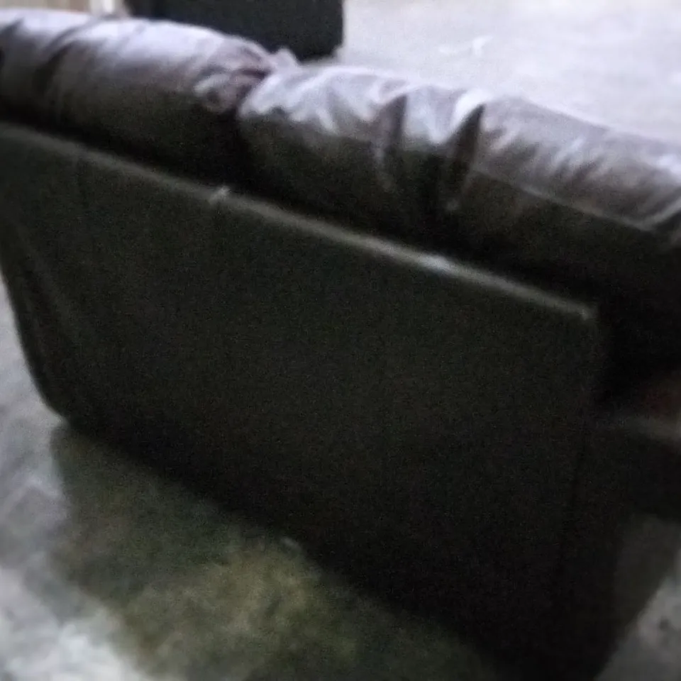 DESIGNER BROWN FAUX LEATHER TWO SEATER SOFA