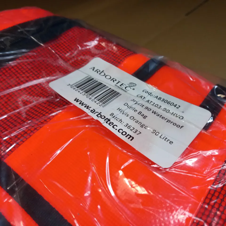 PACKAGED ARBORTEC DRI KIT 90 WATERPROOF HI VIS DUFFLE BAG - 90 LITRE