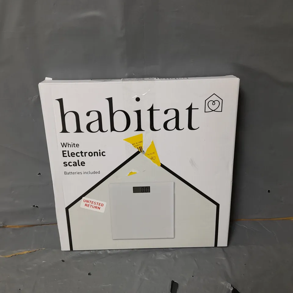 BOXED HABITAT WHITE ELECTRONIC SCALE 