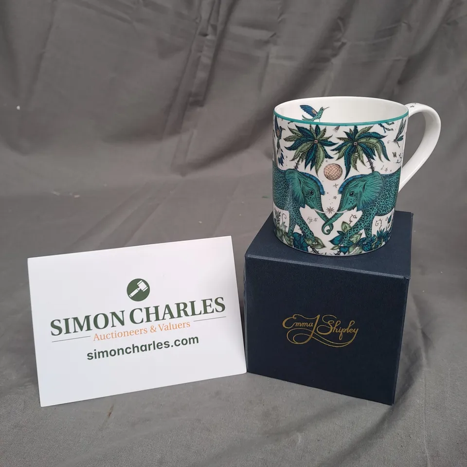 BOXED EMMA SHIPLEY ELEPHANT DESIGN MUG 