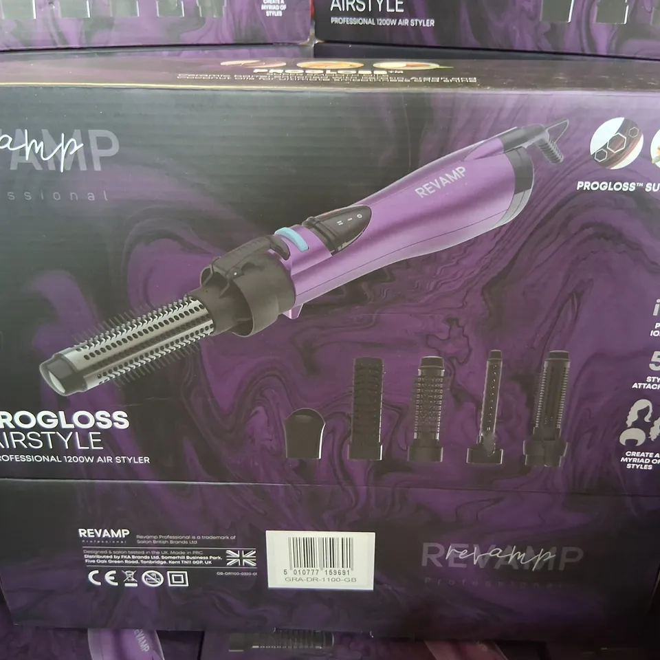 BOXED REVAMP PROFESSIONAL PROGLOSS AIRSTYLE PROFESSIONAL 1200W AIR STYLER GRA-DR-1100-GB