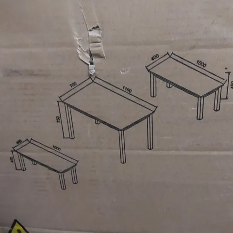 BOXED OHIO GREY DINING SET (1 BOX)