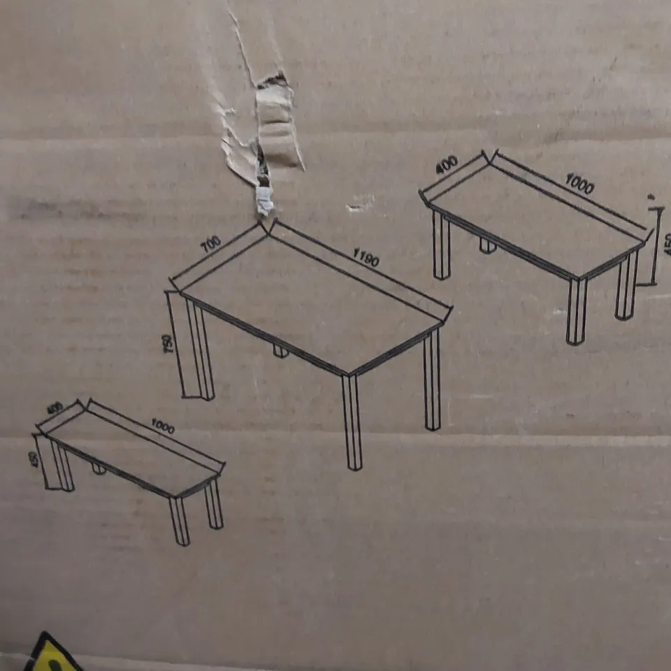 BOXED OHIO GREY DINING SET (1 BOX)