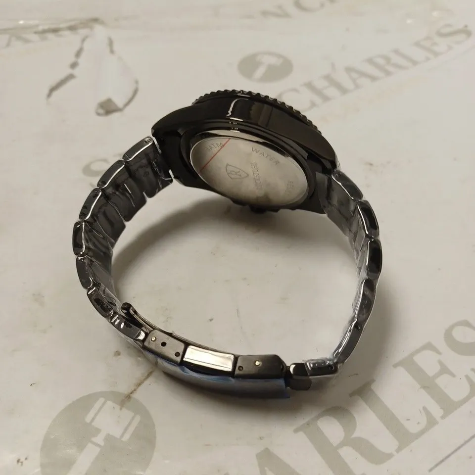 MENS RUCKSTUHL CHRONOGRAPH 8829 WATCH – BLACK DIAL - STAINLESS STEEL STRAP – 3ATM WATER RESISTANT – DATE FUNCTION