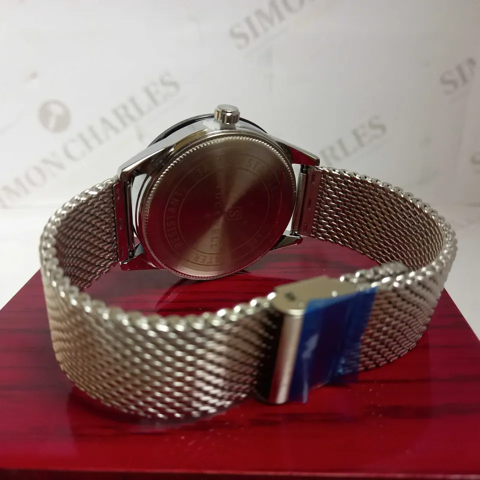 STOCKWELL DATE DIAL MESH STRAP WRISTWATCH RRP £650