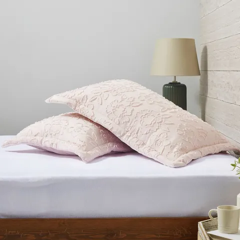 COZEE HOME TUFTED VELVETSOFT SET OF 2 SHAMS