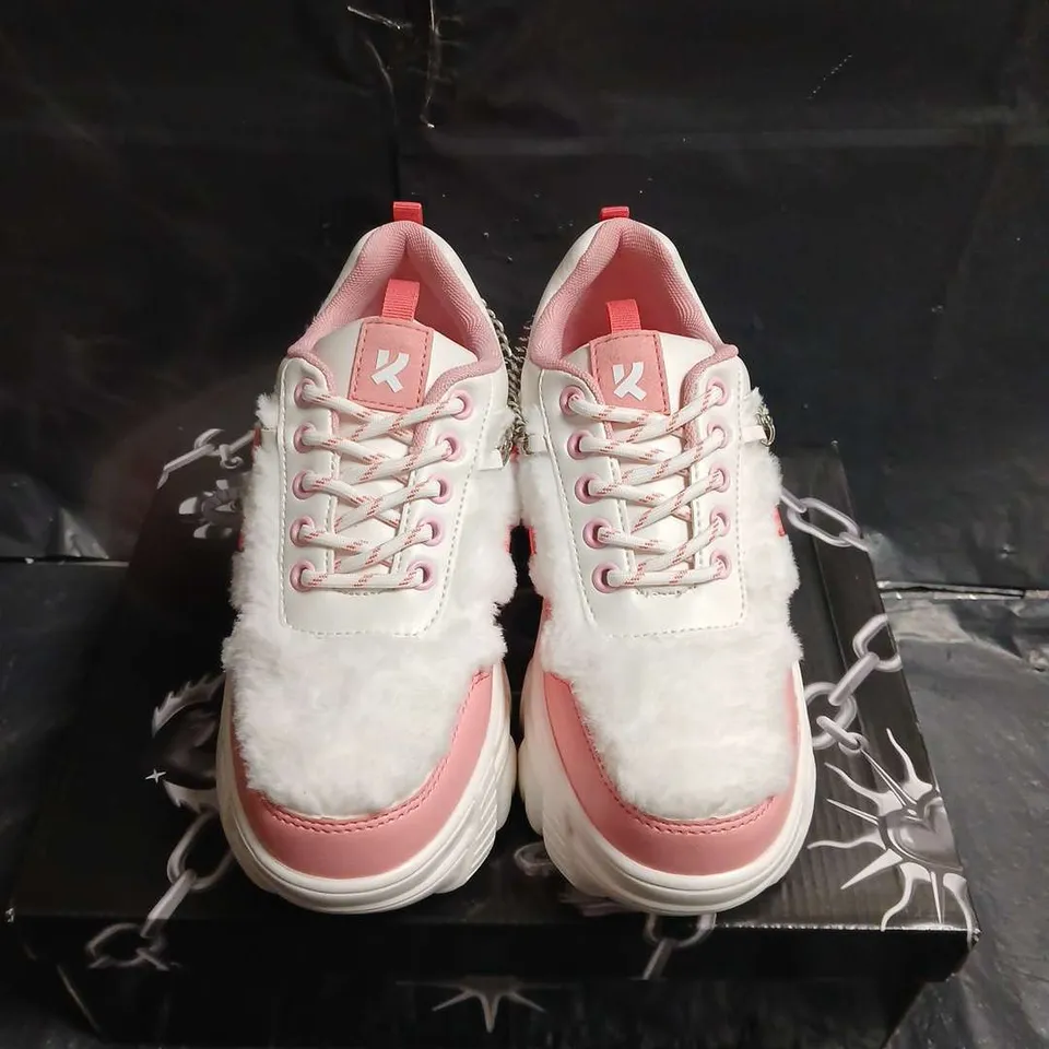 BOXED PAIR OF KOI KAWAII CRYPTID CHAIN TRAINERS - UK SIZE 4