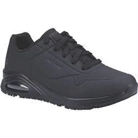 SKECHERS RELACED FIT BLACK TRAINERS SIZE 7