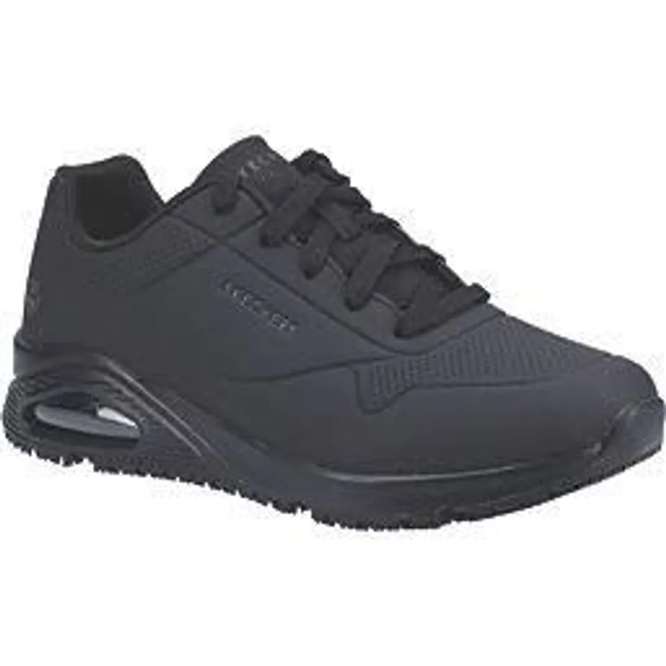 SKECHERS RELACED FIT BLACK TRAINERS SIZE 7