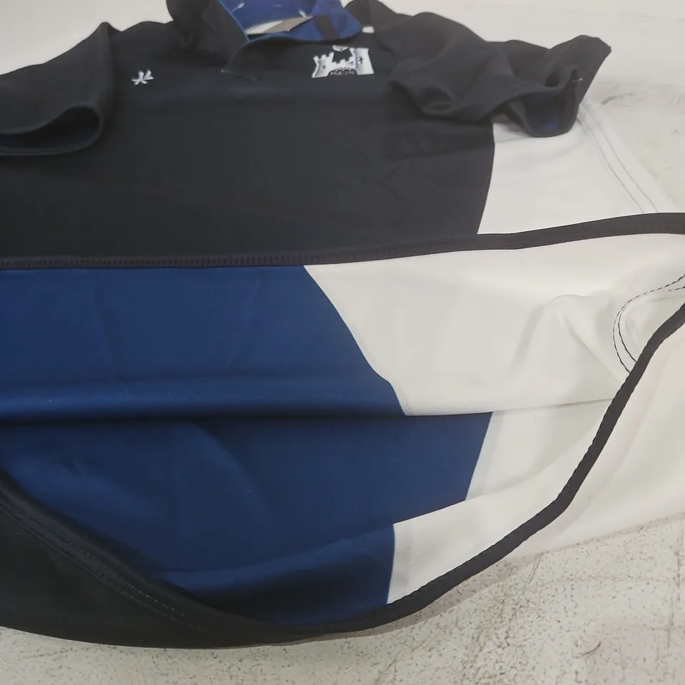 KUKRI RUGBY JERSEY – NAVY/BLUE WITH WHITE CREST, SIZE M
