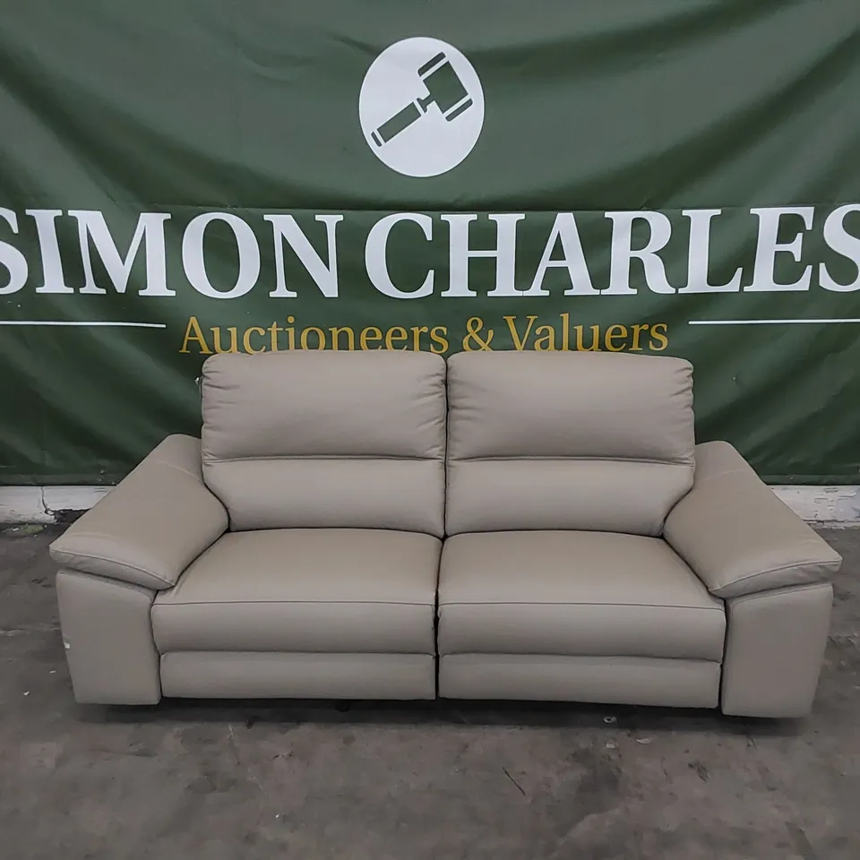 DESIGNER PAVILION 3 SEATER SOFT LEATHER ELECTRIC RECLINING SOFA