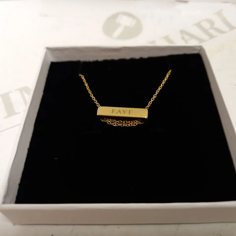DYLAN OAKS PERSONALISED NAME GOLD EFFECT PLATE NECKLACE