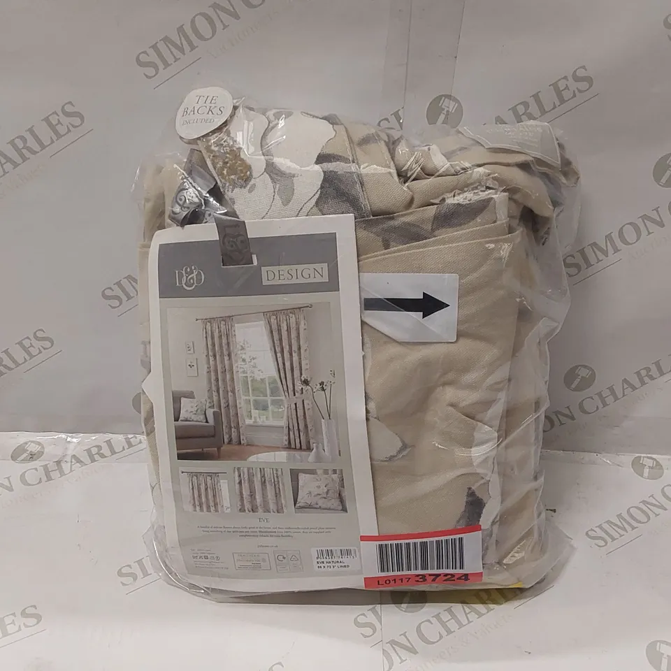BAGGED EVE COTTON ROOM DARKENING CURTAIN PAIR - 66 x 72" 