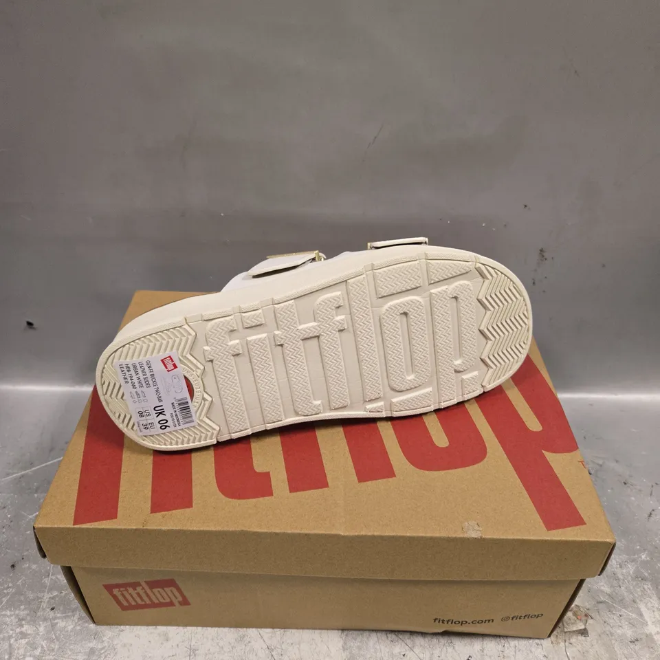 BOXED PAIR OF FITFLOP GEN-FF LEATHER SLIDES - 6