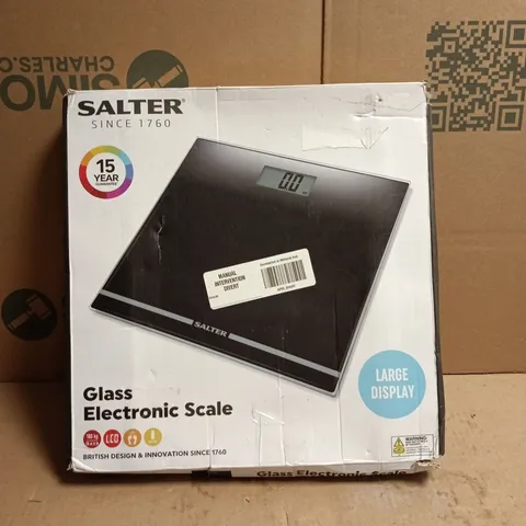 SALTER GLASS ELECTRONIC SCALE LARGE DISPLAY