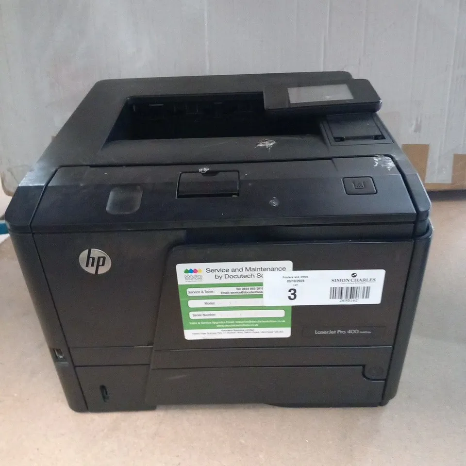 HP LASERJET PRO 400 M401DN A4 MONO DUPLEX LASER PRINTER - ETHERNET & USB - CF278A