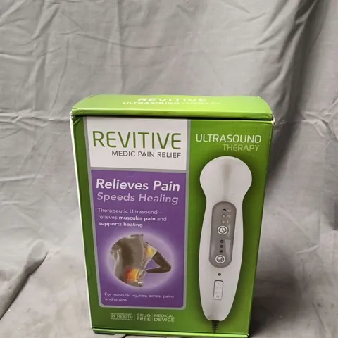 REVITIVE ULTRASOUND THERAPY DEVICE – MEDICAL PAIN RELIEF, BOXED. SEALED